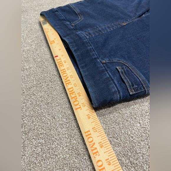 Classic Chicos pullon slim bootcut jeans sz 6R high rise dark wash stretch blue - Picture 7 of 12